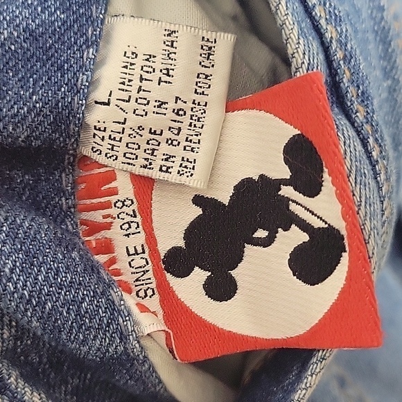 Vintage Walt Disney Mickeys Travelers Club Denim Reversible Vest-Size Large - Picture 9 of 17